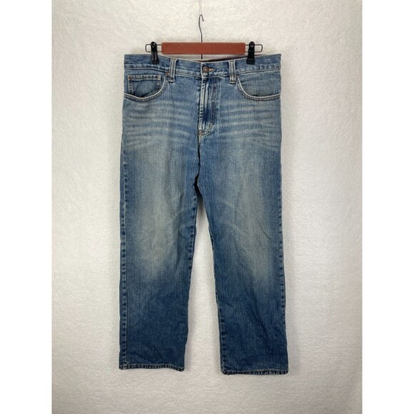 Eddie Bauer Jeans Men’s Size 34x30 Blue Relaxed Fit Straight Leg Denim Casual - Picture 1 of 9